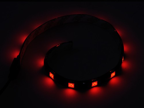 Silverstone SST-LS01R (rojo) 300 mm 15 LED tira de plástico luces para computadora - Imagen 1 de 2