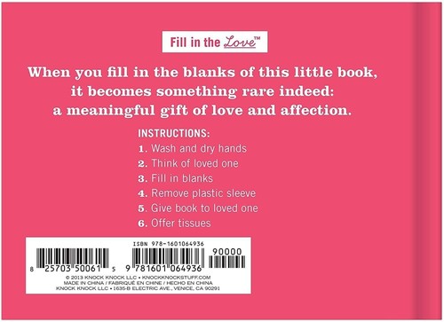 Libro Knock Knock What I Love about You Fill in the Love Fill-in-the-Blank Gift - Imagen 7 de 7