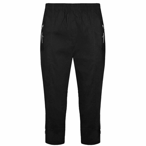 Ladies 3/4 Shorts Crops Womens Pedal Pushers Capri Pants Stretch Trousers NEW - Picture 3 of 25