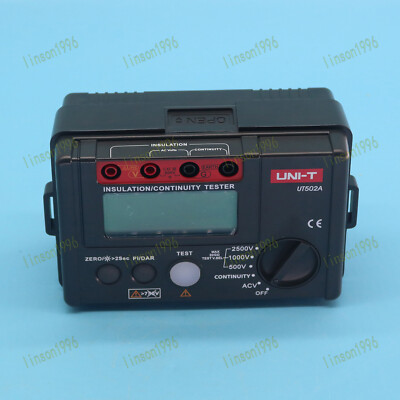 UNI-T UT502A 2500V Digital Insulation Tester Ohm Megohmmeter Light/Buzzer Alarm