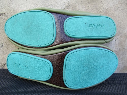 Mint Tieks Gavrieli Folding Ballet Flats Olive GreenLeather Women's Travel US 10 - Picture 7 of 9