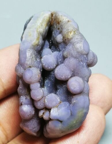 Grape Agate Purple Botryoidal Chalcedony Crystal Polished Raw Reiki Sphere Egg - Picture 2 of 10