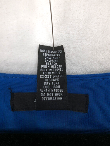 Alfani Mujer 3X Azul Cuentas Manga 3/4 Blusa Jersey Camisa NUEVO Defecto - Imagen 8 de 14
