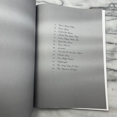 Norah Jones - Come Away With Me Songbook 2002 Hal Leonard Piano Vocal Guitar - Picture 8 of 11