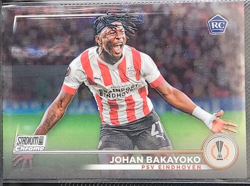 2023 Topps Stadium Club Chrome UEFA #50 Johan Bakayoko Rookie RC - Imagen 1 de 2