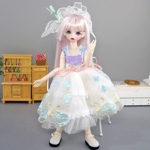 1/6 Ball Jointed 30cm BJD Doll Lovely Girls Dolls with Fashion Pink Hair Wigs - Picture 2 of 13