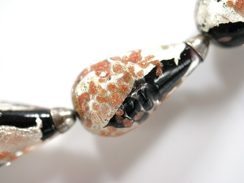 feine, elegante Halskette - aus Murano-Glas Tropfen - Schließe 925er Silber - Bild 8 von 12
