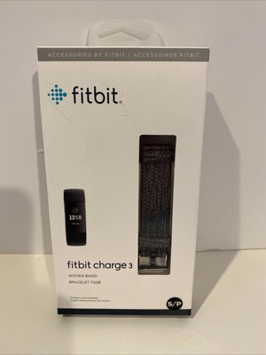 Fitbit Charge 3 Woven Band Bracelet Charcoal Gray Size S P SMALL New eBay