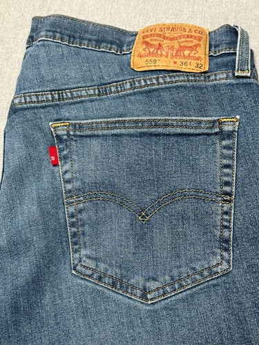 Jeans para hombre Levi Strauss & Co. 559 36x32 azul 100 % algodón denim - Imagen 2 de 17