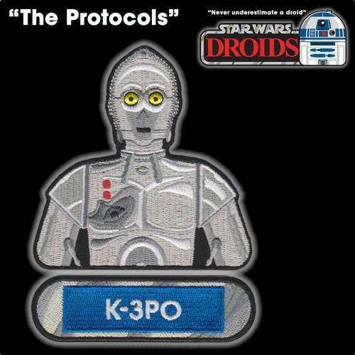Star Wars DROIDS "The Protocols" C-3PO and K-3PO set of 4 embroidered patches - Picture 3 of 7