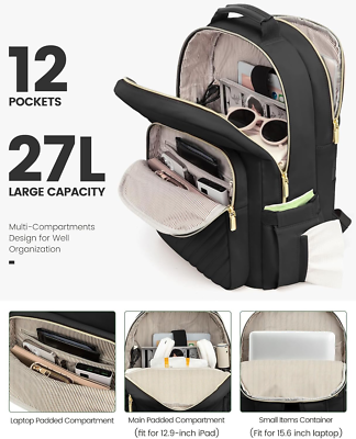LOVEVOOK Laptop Backpack Purse for Women, Work Travel  display picture 1