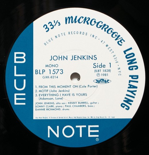 JOHN JENKINS "WITH KENNY BURRELL" BLUE NOTE KING Japan LP MONO VG+(+)/EX S.Clark - Picture 3 of 4
