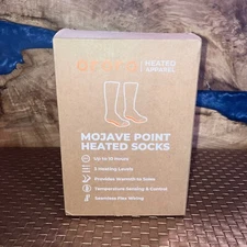 ORORO MOJAVE POINT HEATED SOCKS  Up To 10 Hours 3 Heating Levels New.