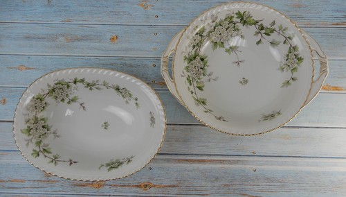 Franconia Krautheim Selb Bavaria - Hawthorn Oval and Handled Round Bowl - Picture 3 of 8