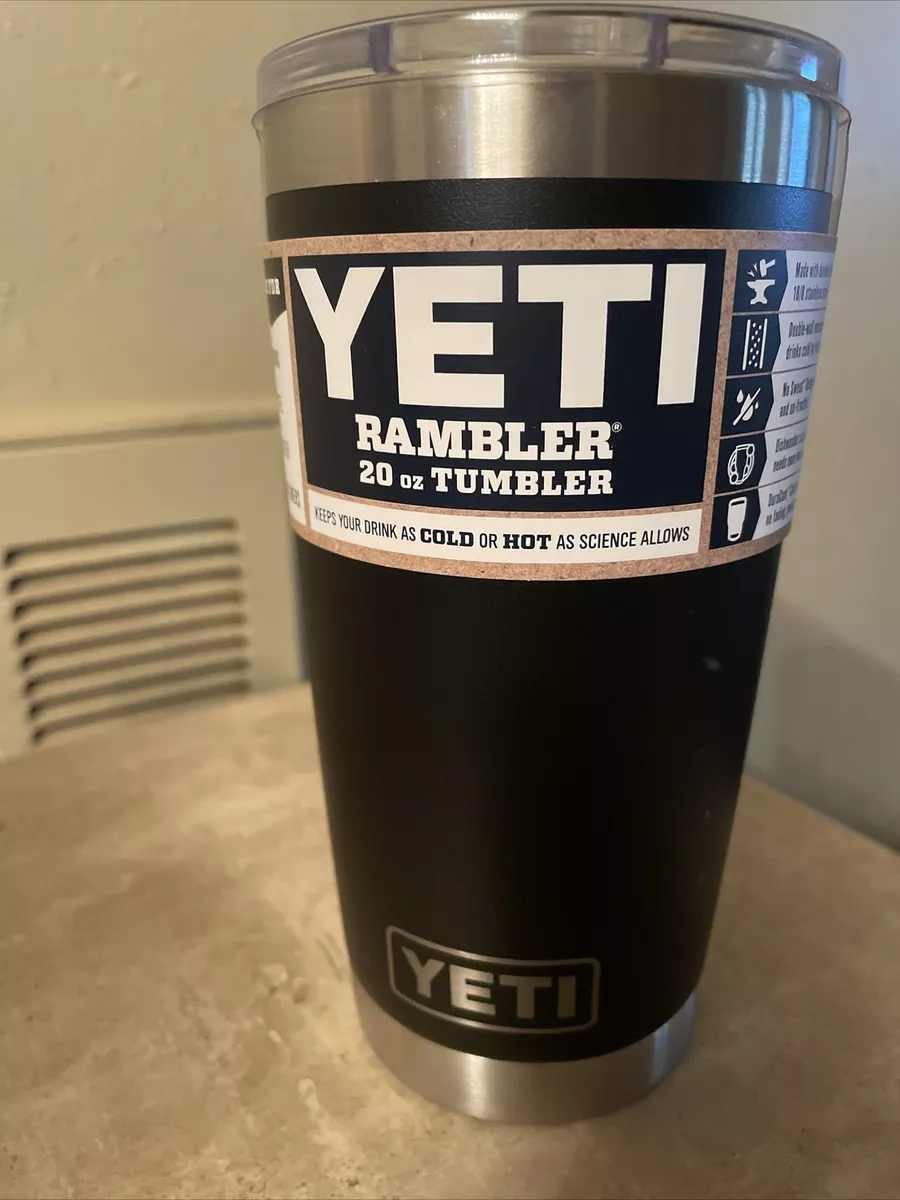 Yeti Rambler Tumbler with MagSlider Lid, Black, 20 oz