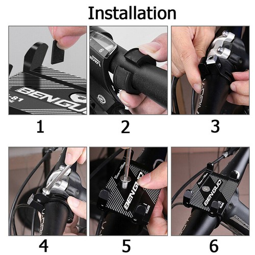Aluminum Alloy Motorcycle Bike Bicycle Holder Mount Handlebar Phone GPS Stand - Photo 6 sur 14