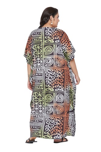 Women Kaftan Casual Maxi Dress Kimono Sleeve Evening Gown Beachwear Sundress - Picture 283 of 452