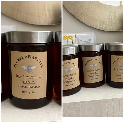 Honey pure natural raw pure 4 lbs glass jar - Picture 2 of 7
