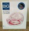 new the big one inflatable glitter & pom chair clear plastic holographic glitter