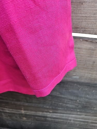 Talbots Womens Blazer 12P Pink Solid Long Sleeve Stretch Fit Bright Linen NWD - Picture 7 of 8