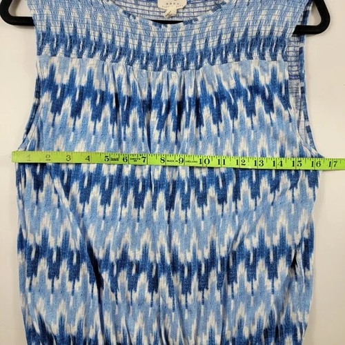Soft Joie Kurumi Dress in Blue Ikat Print, L MSRP $178 - Picture 5 of 9