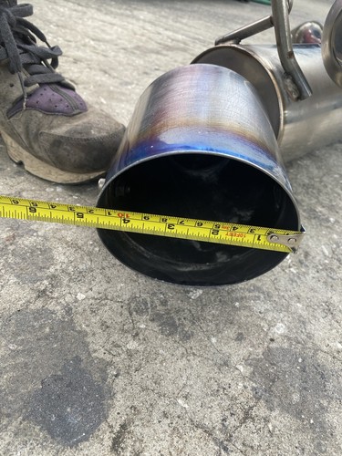 Stainless Hi-Power Titanium Tip Exhaust Muffler 2003-2006 Nissan 350z Excellent - Picture 20 of 24