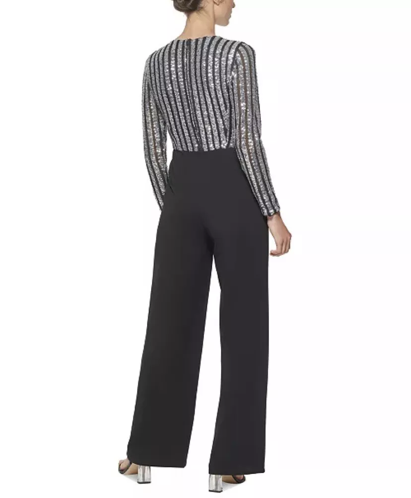 Striped jumpsuit hotsell formal