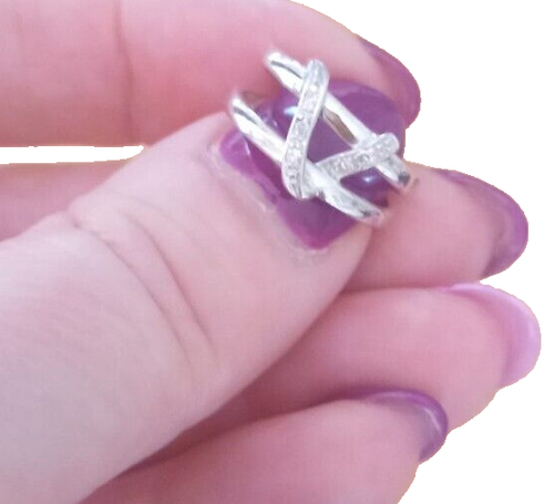 🌹ANELLO in ORO bianco 18 kt 750 con DIAMANTI NATURALI doppia fascia V Mis 11🌹 - Foto 2 di 15