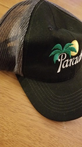 Paradise Herren Netz Druckknopflasche Rücken Truckermütze Hit Wear Marke Palme Strand Sommer - Bild 2 von 13