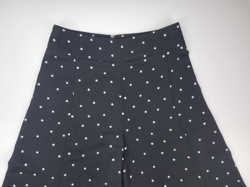 Veronika Maine Black and White Polka Dot Spotted Culottes Wide Leg Trousers UK 8 - Picture 3 of 8
