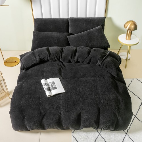 Set biancheria da letto morbida e accogliente orsacchiotto pile copripiumone caldo termico e federe - Foto 12 di 39