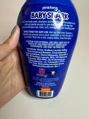 Baby Shark 3-IN-1 Ocean Berry Scented Body Wash Shampoo Conditioner 14 oz - Bild 5 von 5