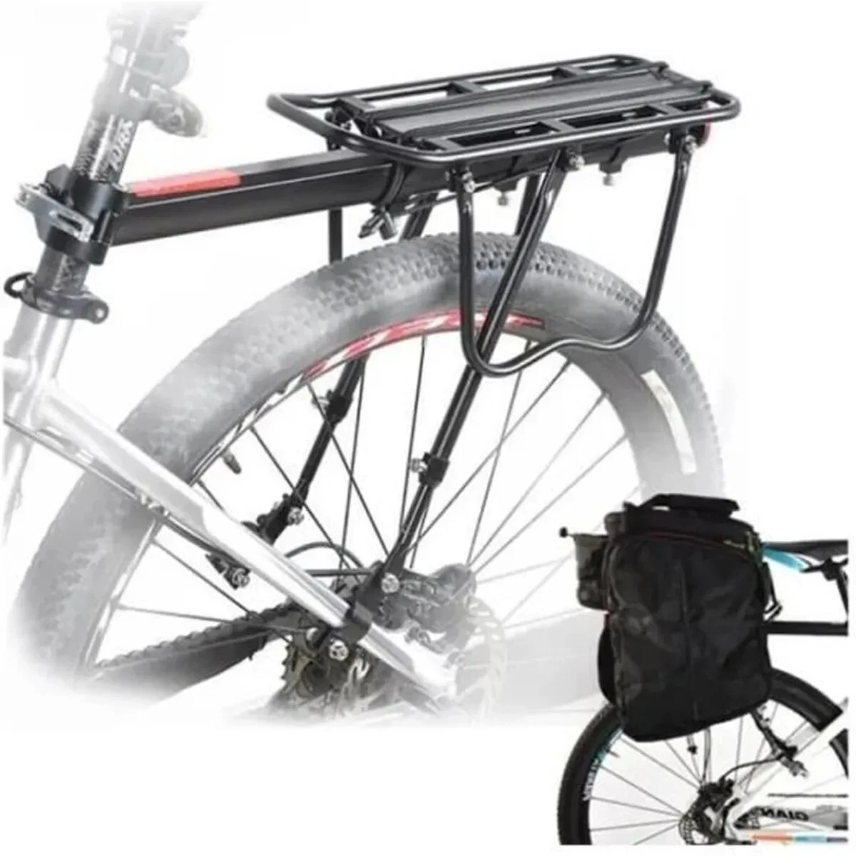 Porte-bagages arrière noir pour vélo électrique TAM BIKE - FT Feel The