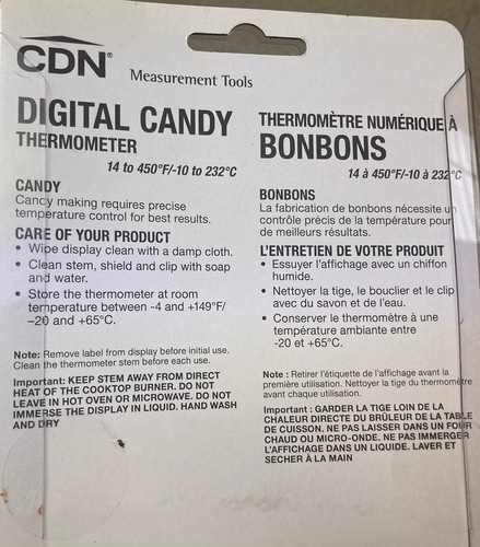 CDN DTC450 Digital Candy/Deep Fry/Pre-Programmed & Programmable Thermometer NEW - Picture 3 of 5