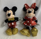 Ty Sparkle Beanie Baby Collection Disney 8” Mickey And Minnie Mouse Plush