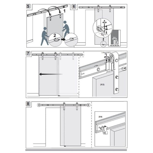 Sliding Barn Door Track and Hardware (Door Not Included) - Picture 25 of 43