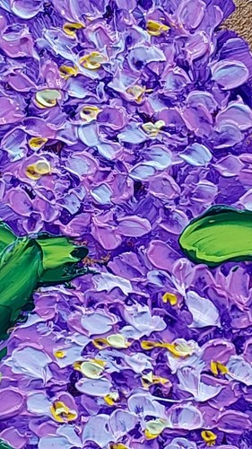 Quadro originale ortensia ape miele fiori bombi arte da parete fatto a mano 4 - Foto 13 di 14