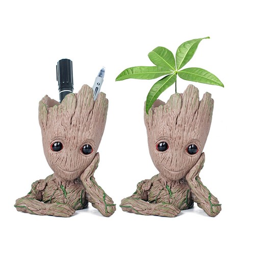 Baby Groot Flower Pot Pen Holder Toy Succulent Planter Guardians Of The Galaxy