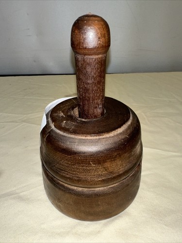 Beautiful Antique Hand Made Walnut Butter Bell ~ Butter Press ~ Butter Mold - Picture 1 of 14