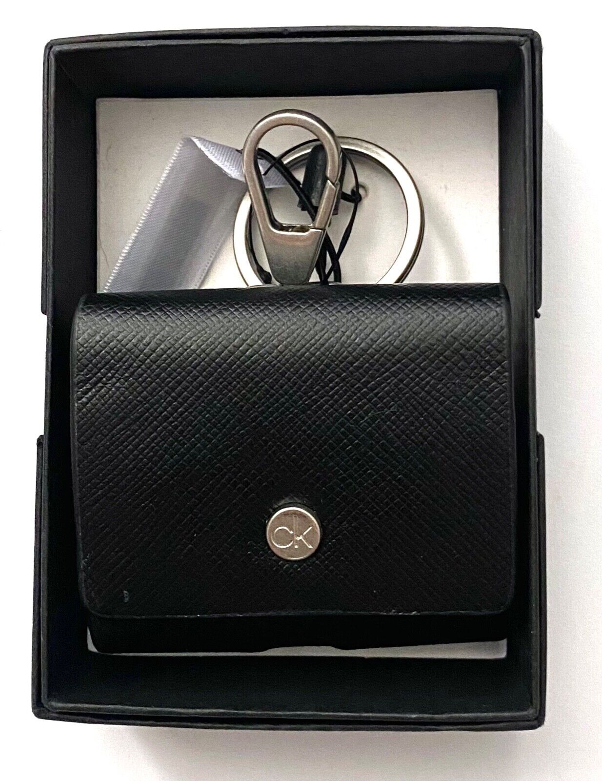 Calvin Klein New Black Leather Saffiano AirPods AirPods Pro Case Keychain | eBay Calvin Klein New Black Leather Saffiano AirPods AirPods Pro Case Keychain | eBay
