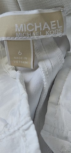Michael Kors Costura Pull On Elástico Capris Blanco Cintura Elástica Mujer Talla 6 - Imagen 9 de 10