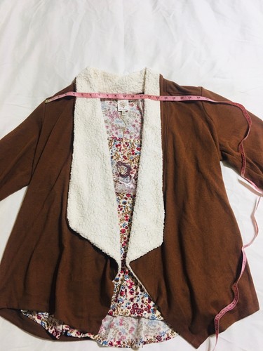Self Esteem Women’s 3-in-1 Open Jacket Plus Size 1X Fleece Blouse Top Cardigan - Picture 9 of 12
