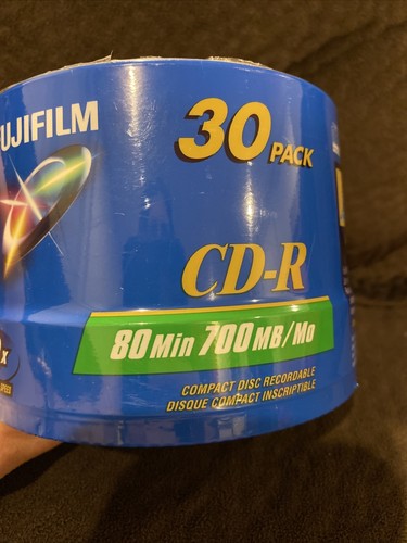 NEW SEALED • Fujifilm CD-R 80 Min 700MB 30 Pack Up To 48X Write Speed FUJI - Picture 5 of 5