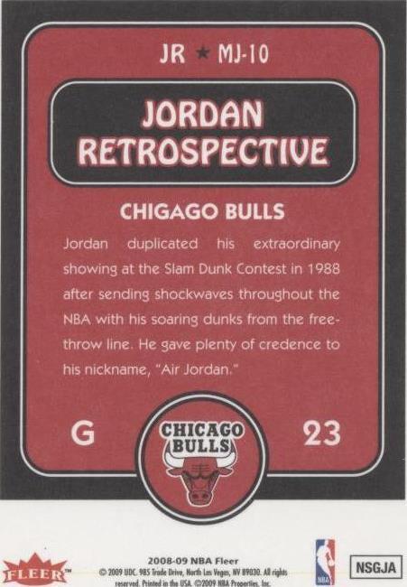 2008-09 Fleer - Michael Jordan #MJ-10