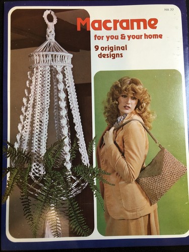 Macrame For You & Your Home Pattern Book 1979 9 Projects 4 Purses Sweater Plants - Picture 2 of 5