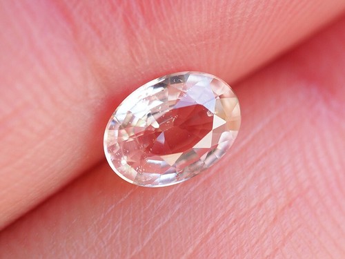 NATURAL MINE - UNHEATED OVAL PEACH SAPPHIRE 0.75 CTS. - Bild 4 von 4