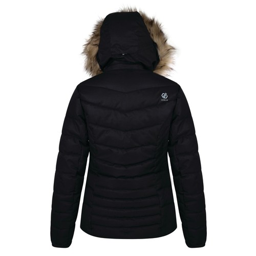 Women's Hooded Ski Jacket Faux Fur Luxe Trim Dare 2b Glamorize NEW DWP445 #HE006 - Picture 21 of 37