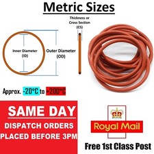 3mm Cross Section O Rings VMQ Silicone Food Grade 4mm-64mm ID High Temperature