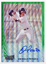 2021 Leaf Metal Draft Oswald Peraza '90 Leaf Green Wave Auto Rc #LA-OP1 (4/5)