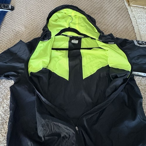 NIKE USA OLYMPIC TEAM 2012 USATF RUN BLACK WINDBREAKER RAIN JACKET MEN LARGE L - Picture 15 of 18